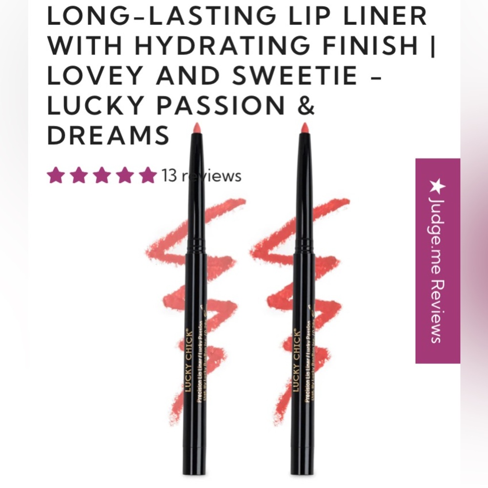 Lucky Chick LONG-LASTING LIP LINER WITH HYDRATING FINISH- LUCKY PASSION & DREAMS